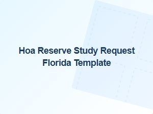 Florida Hoa Study Request Template