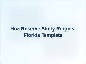 Hoa Reserve Study Request Florida Template