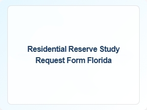 Residential Reserve Study Request Form Florida