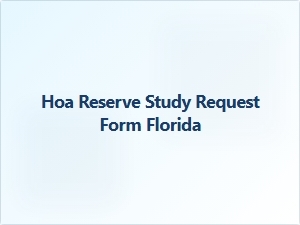 Hoa Reserve Study Request Form Florida