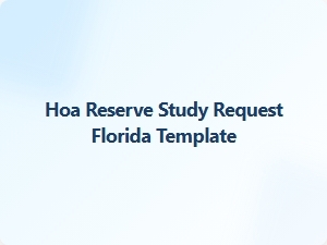 Hoa Reserve Study Request Florida Template