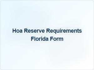 Hoa Reserve Requirements Florida Form