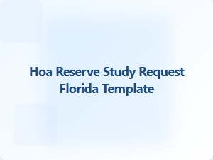 Hoa Reserve Study Request Florida Template