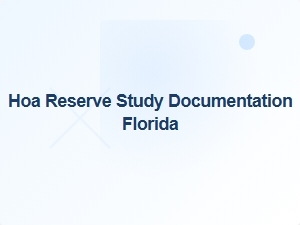 Hoa Reserve Study Documentation Florida Property Management Policies