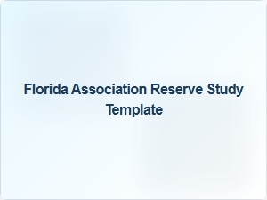 Florida Association Reserve Study Template for Fund Calculations