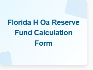 Florida Hoa Reserve Fund Calculation Form